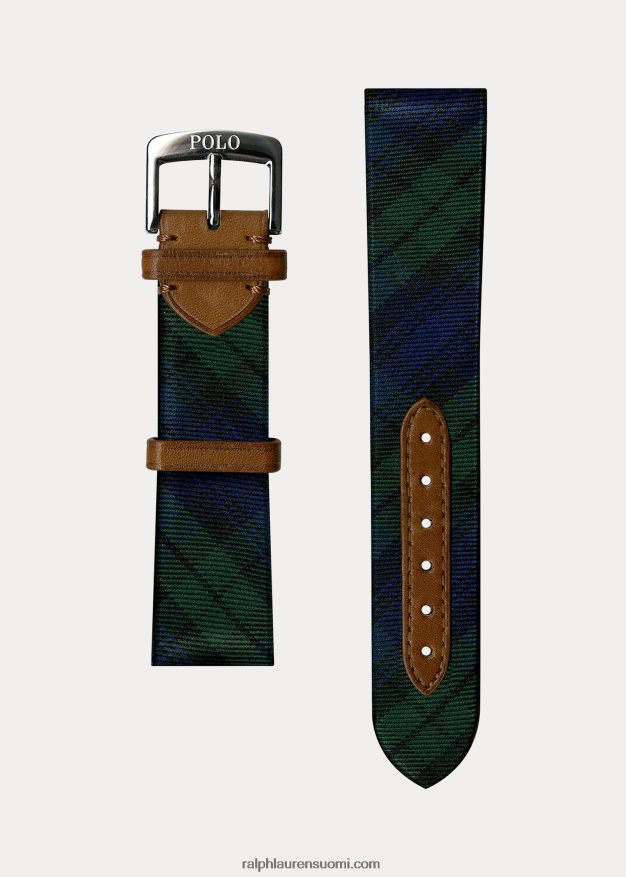 Ralph Lauren miehet tartan silkki kellon ranneke 0Z24ZR2653
