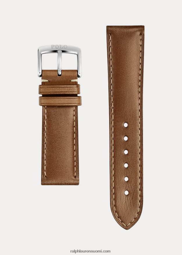 Ralph Lauren miehet vasikkanahkainen kellon ranneke 0Z24ZR2825 ruskea vasikka