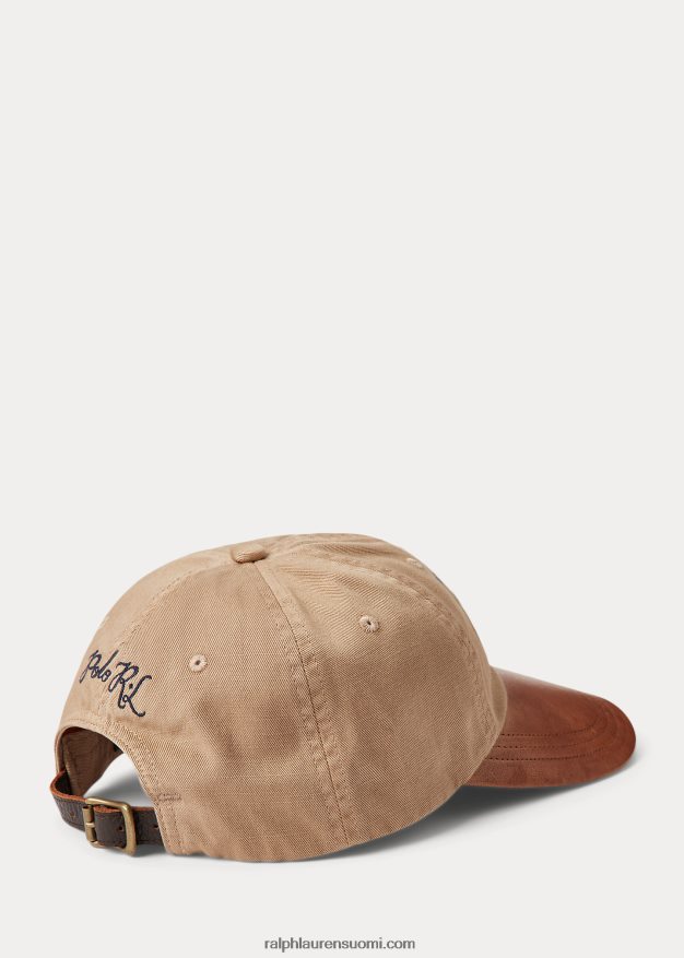 Ralph Lauren miehet brodeerattu toimikkahattu 0Z24ZR2430 rannikon beige