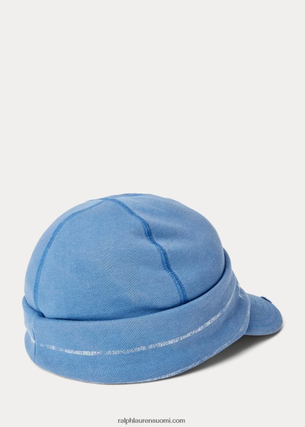 Ralph Lauren miehet distressed logo neulottu lippalakki 0Z24ZR2455 neitokivi sininen