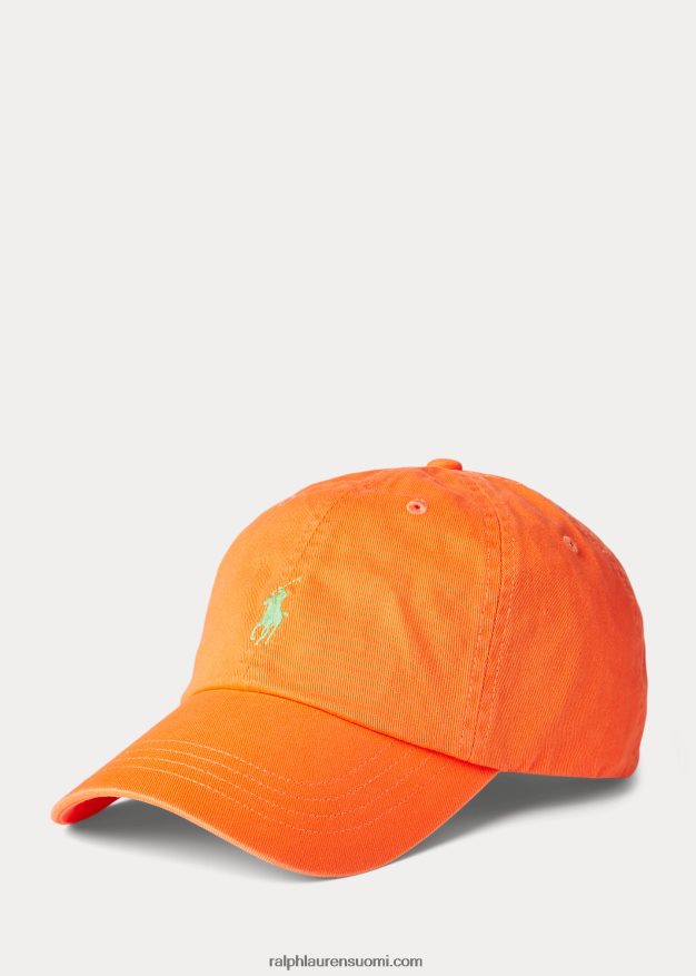 Ralph Lauren miehet puuvillainen chino-pallolippis 0Z24ZR2494 lomakeskuksen oranssi