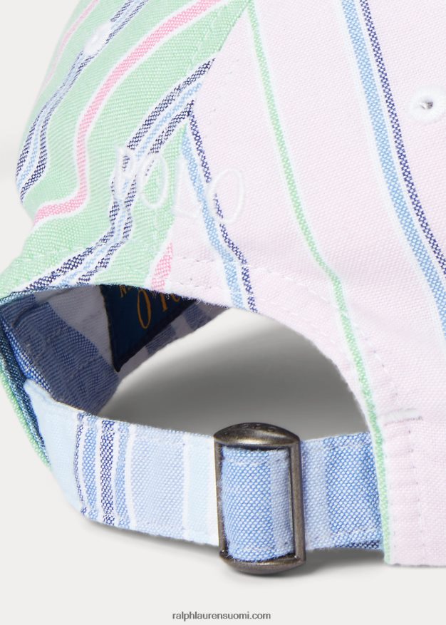 Ralph Lauren miehet raidallinen oxford-pallolippis 0Z24ZR2362 hauska paita multi