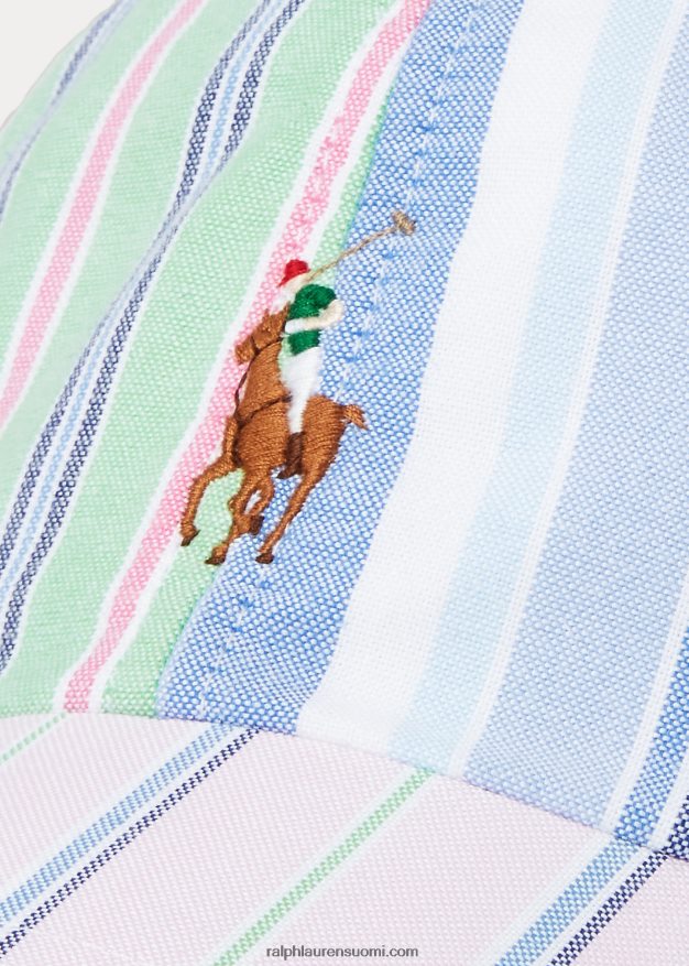 Ralph Lauren miehet raidallinen oxford-pallolippis 0Z24ZR2362 hauska paita multi