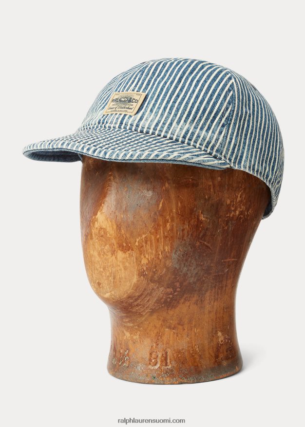 Ralph Lauren miehet raidallinen toimikkahattu 0Z24ZR8832 indigo