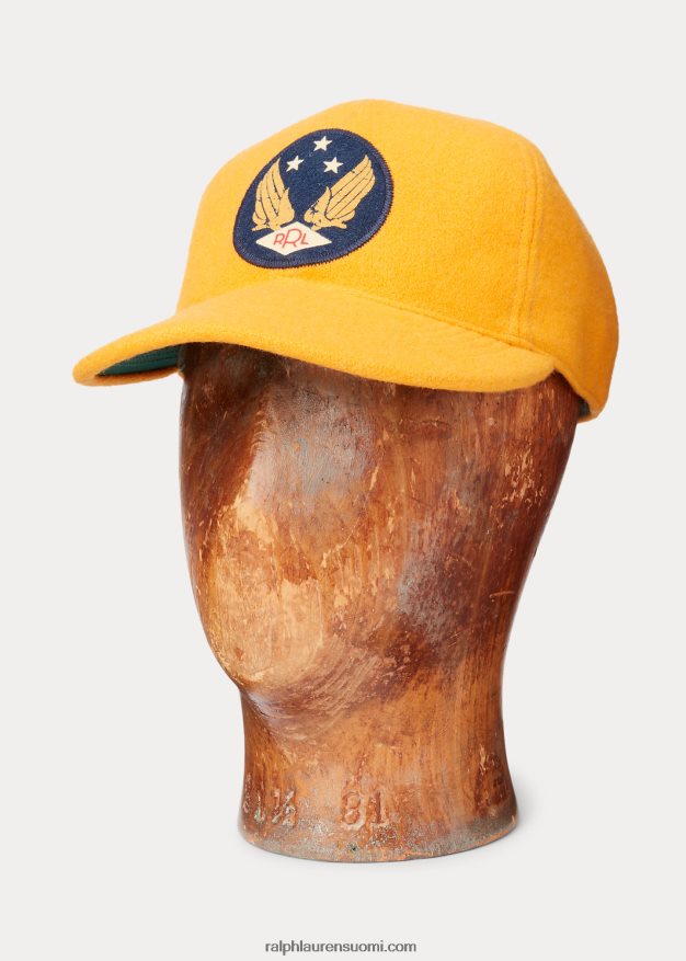 Ralph Lauren miehet siivekäs logohuopapallolippis 0Z24ZR8868 vintage kultaa