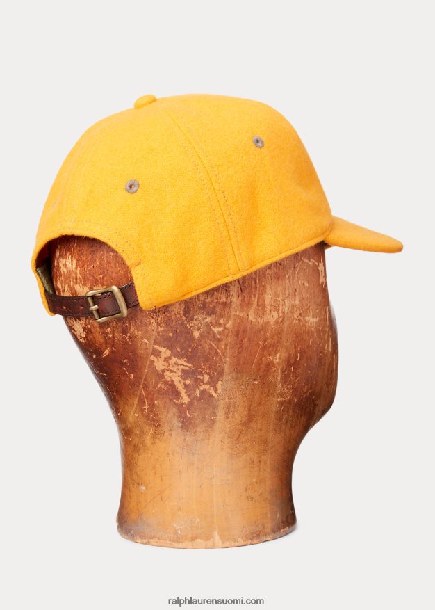 Ralph Lauren miehet siivekäs logohuopapallolippis 0Z24ZR8868 vintage kultaa