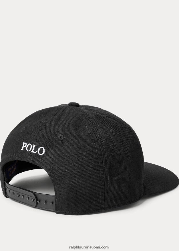 Ralph Lauren miehet twill korkeakruunuinen pallohattu 0Z24ZR2767 musta