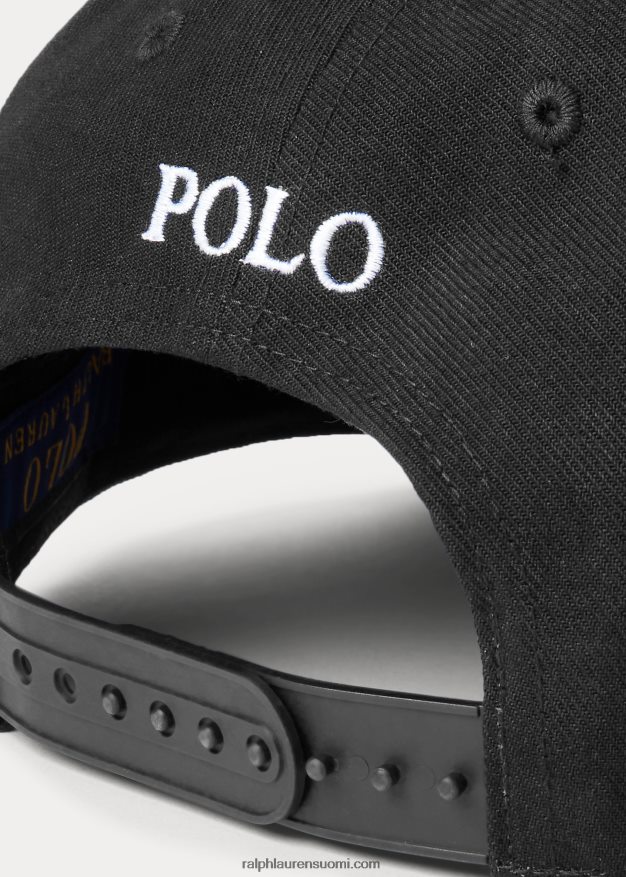 Ralph Lauren miehet twill korkeakruunuinen pallohattu 0Z24ZR2767 musta