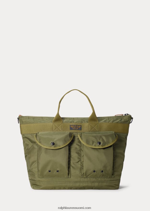 Ralph Lauren miehet nailonkangas-apulaukku 0Z24ZR8873 oliivinvihreä