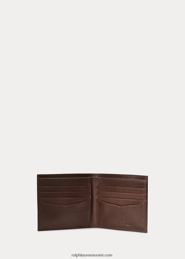 Ralph Lauren miehet crest neulakärkinen billfold lompakko 0Z24ZR2746 vihreä