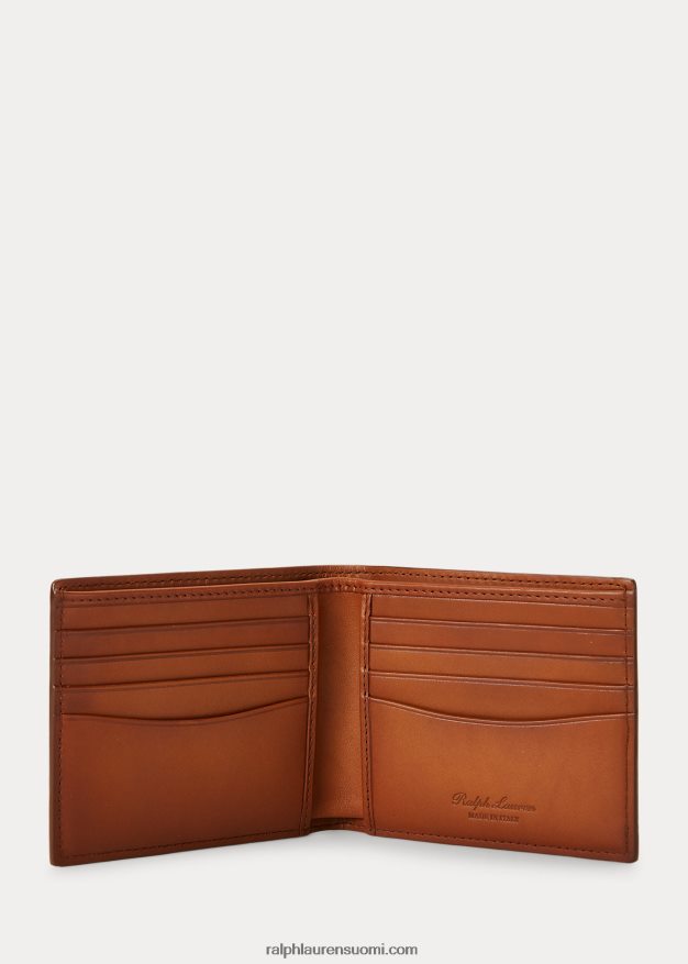 Ralph Lauren miehet käsin poltettu vachetta-lompakko 0Z24ZR9037