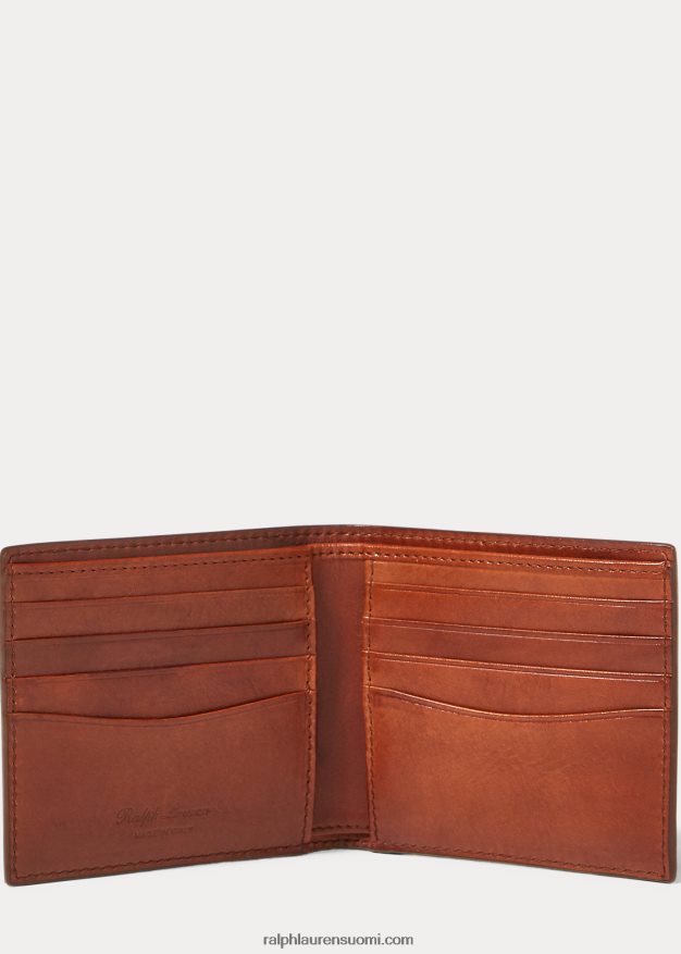 Ralph Lauren miehet käsin poltettu vachetta-lompakko 0Z24ZR9037