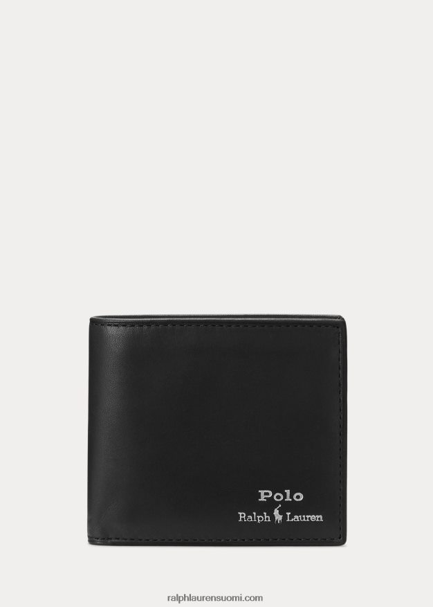 Ralph Lauren miehet nahkainen billfold lompakko 0Z24ZR2393 musta