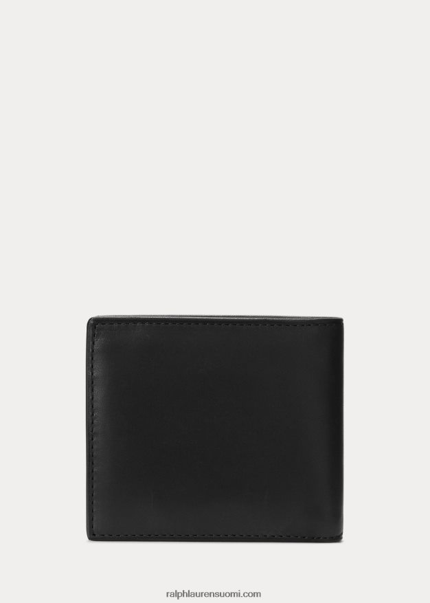 Ralph Lauren miehet nahkainen billfold lompakko 0Z24ZR2393 musta