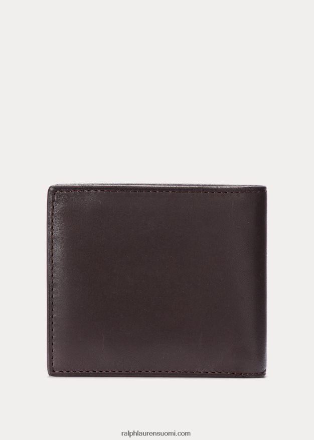 Ralph Lauren miehet nahkainen billfold lompakko 0Z24ZR2394 ruskea
