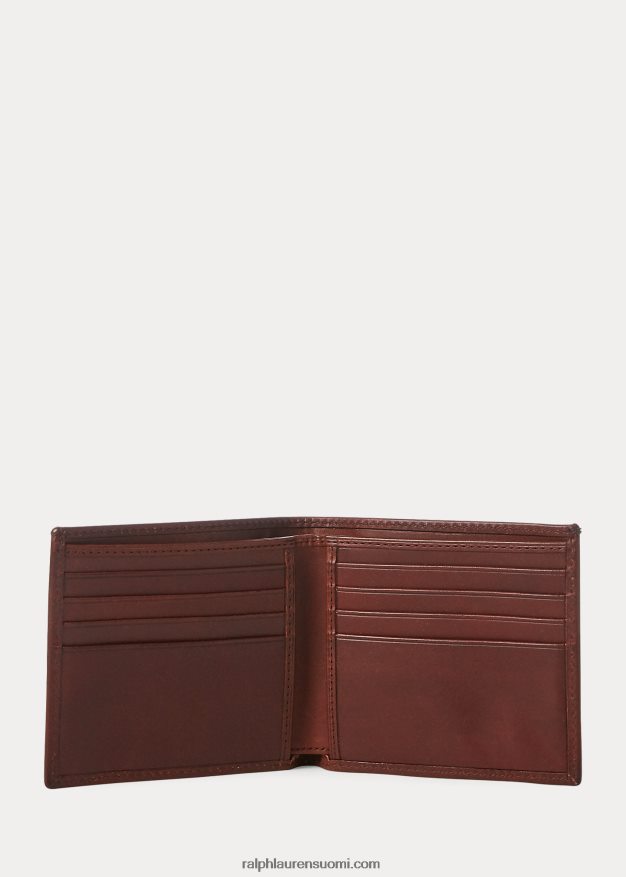 Ralph Lauren miehet perinnön täysjyvälompakko 0Z24ZR2295 ruskea