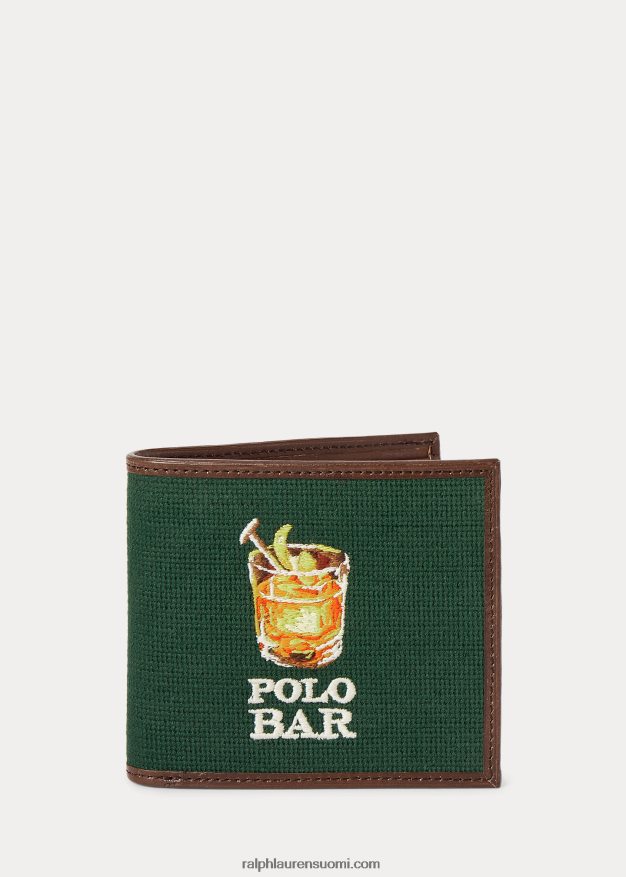 Ralph Lauren miehet polo bar neulakärkinen billfold lompakko 0Z24ZR2582