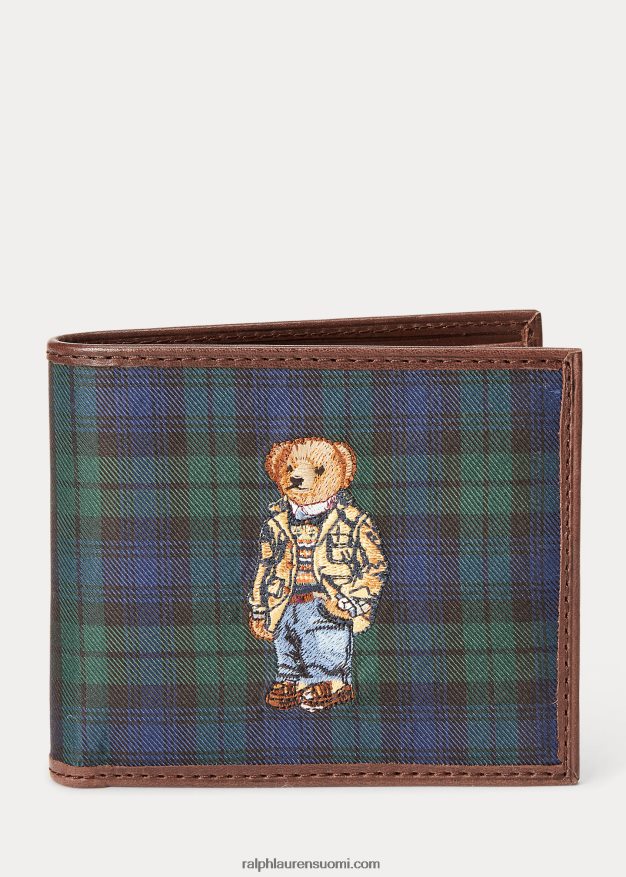 Ralph Lauren miehet polo bear solmio-silkki taitettava lompakko 0Z24ZR8782