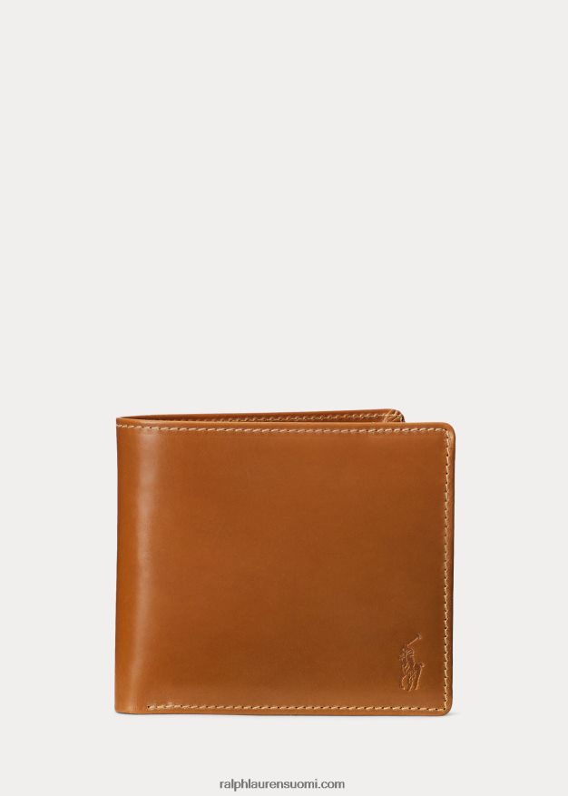 Ralph Lauren miehet satulan nahkainen billfold lompakko 0Z24ZR2644 satula