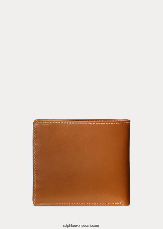Ralph Lauren miehet satulan nahkainen billfold lompakko 0Z24ZR2644 satula