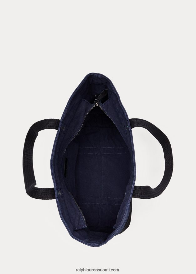 Ralph Lauren miehet iso ponikangaskassi 0Z24ZR2743 tummansininen/musta