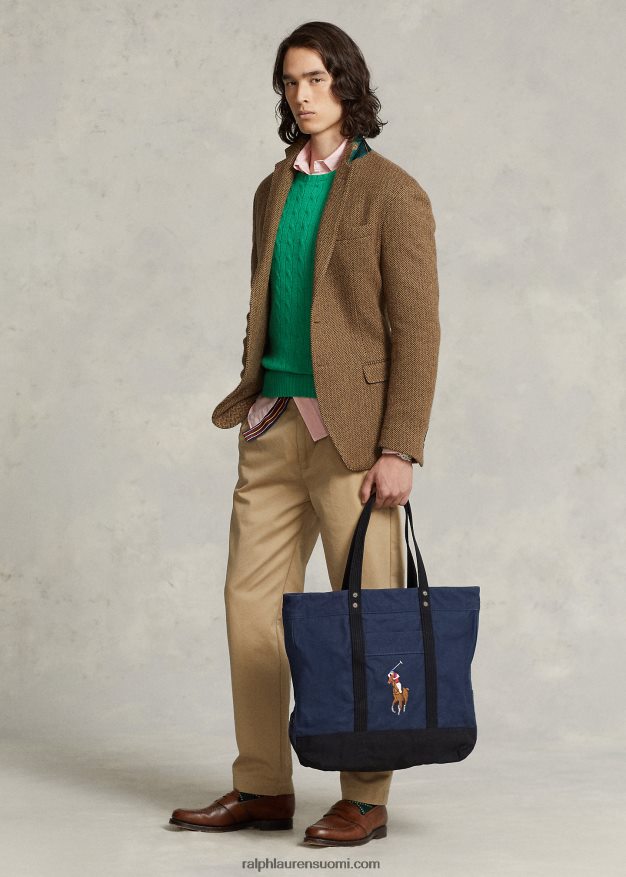 Ralph Lauren miehet iso ponikangaskassi 0Z24ZR2743 tummansininen/musta