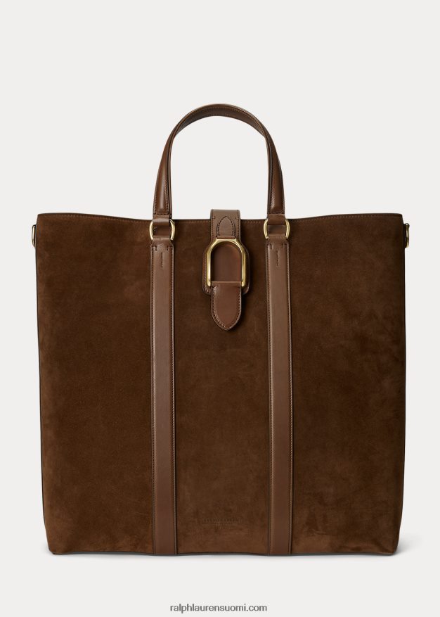 Ralph Lauren miehet mokkanahkainen welington-laukku 0Z24ZR8974 kastanja