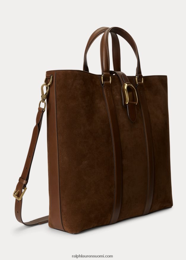 Ralph Lauren miehet mokkanahkainen welington-laukku 0Z24ZR8974 kastanja