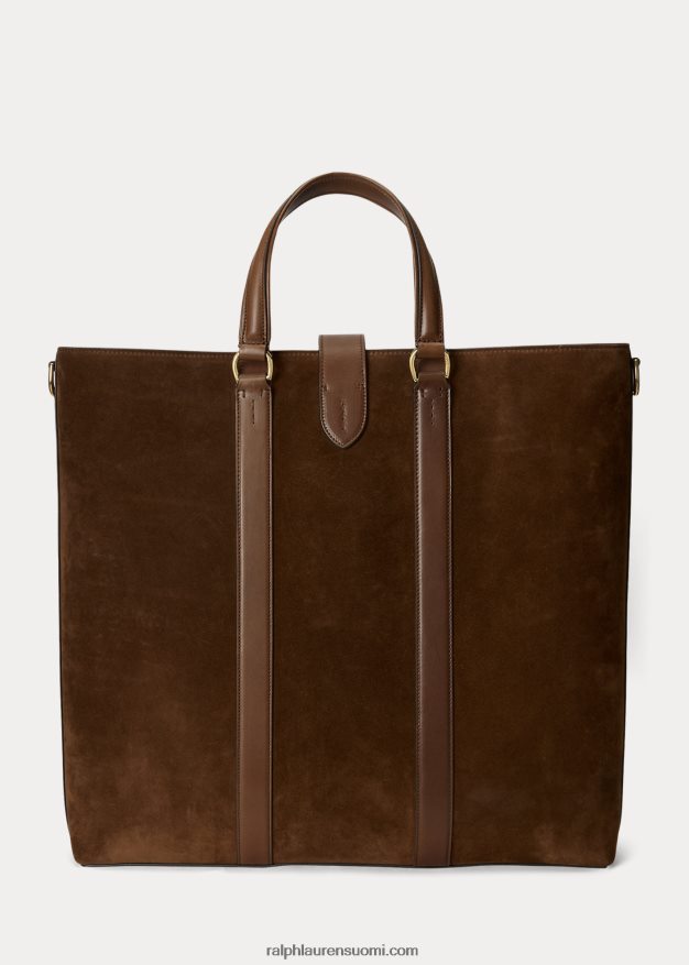 Ralph Lauren miehet mokkanahkainen welington-laukku 0Z24ZR8974 kastanja