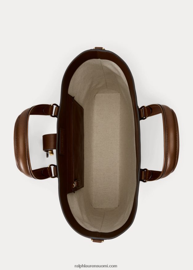 Ralph Lauren miehet mokkanahkainen welington-laukku 0Z24ZR8974 kastanja