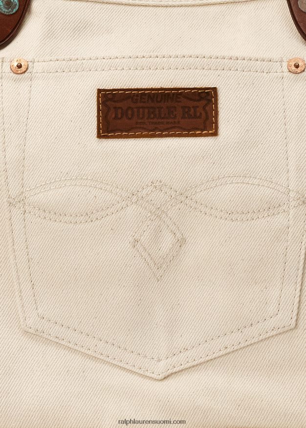 Ralph Lauren miehet nahkaverhoiltu twill-laukku 0Z24ZR5147 greige