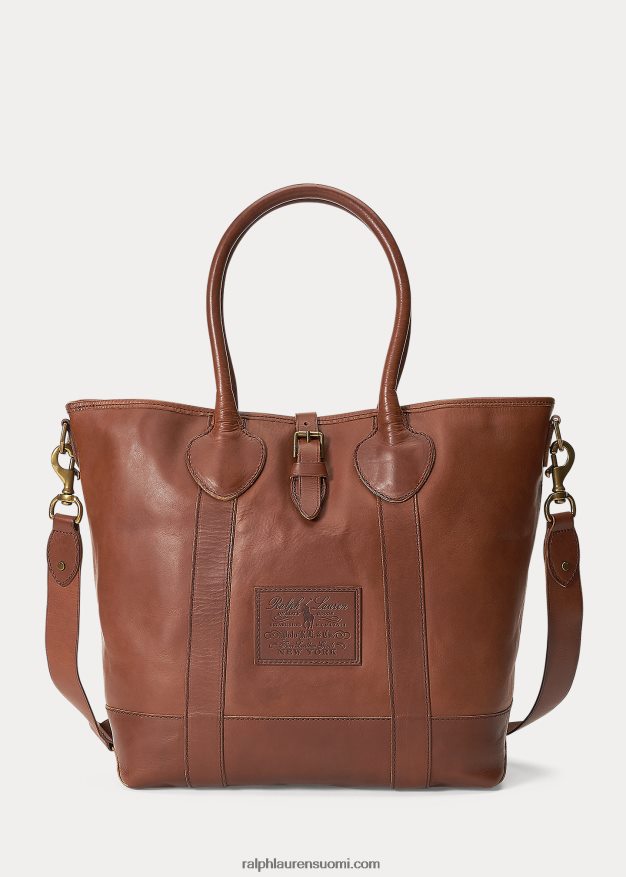 Ralph Lauren miehet perinnöllinen rullanahkainen laukku 0Z24ZR2338 satula