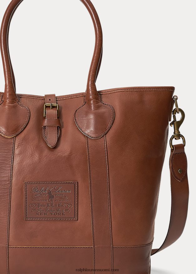 Ralph Lauren miehet perinnöllinen rullanahkainen laukku 0Z24ZR2338 satula
