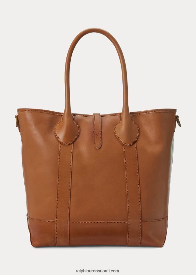 Ralph Lauren miehet perinnöllinen rullanahkainen laukku 0Z24ZR2339 rusketus