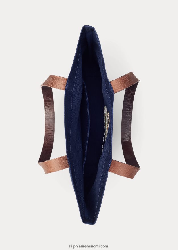 Ralph Lauren miehet poolo bear twill shopper laukku 0Z24ZR2332 newportin laivasto