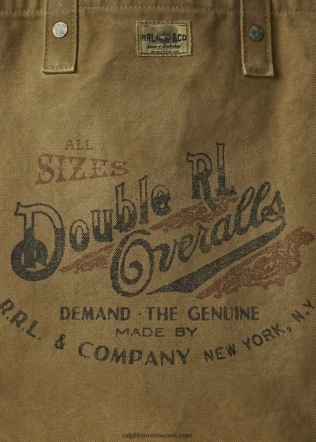 Ralph Lauren miehet puusepän kanvas-logolaukku 0Z24ZR8827 khaki