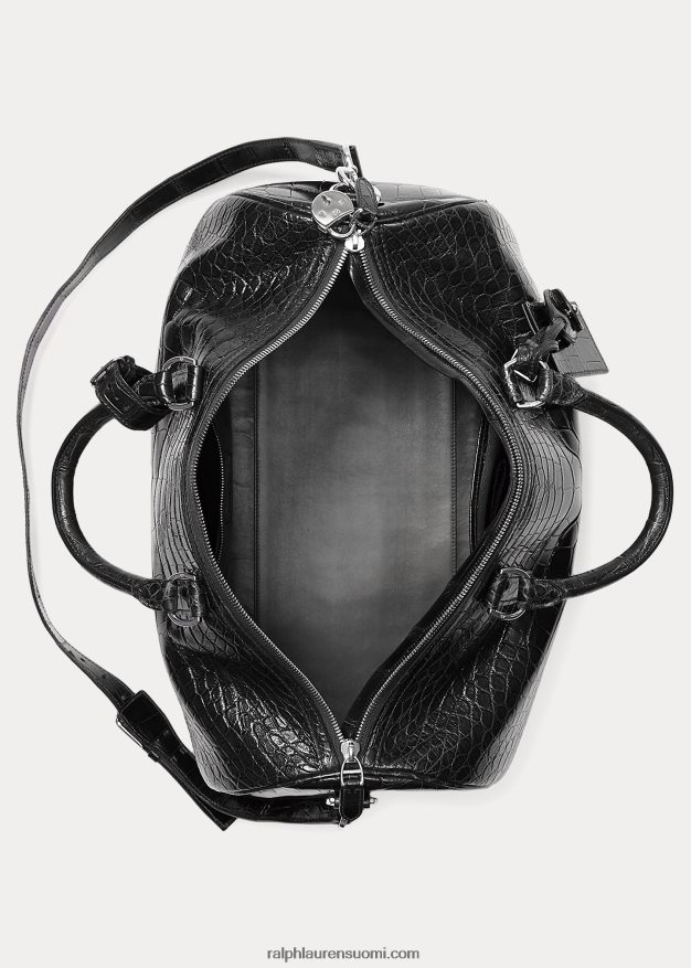 Ralph Lauren miehet alligaattori boston laukku 0Z24ZR9011 musta