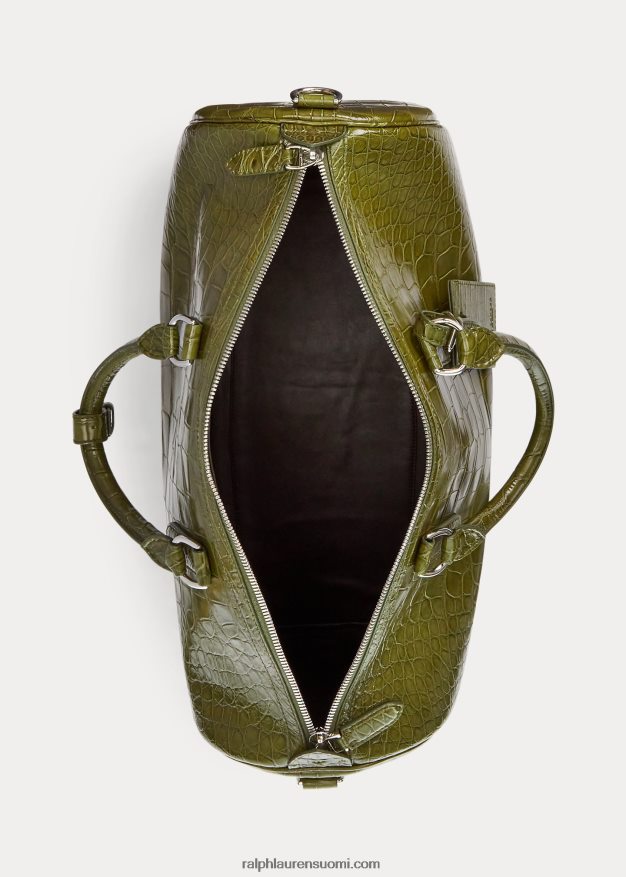Ralph Lauren miehet alligaattori boston laukku 0Z24ZR9012 loden