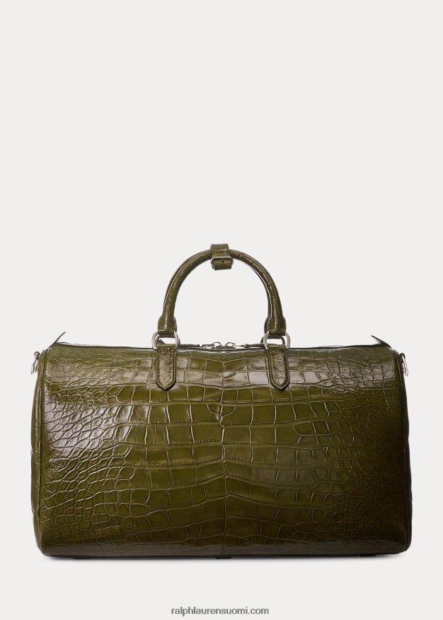Ralph Lauren miehet alligaattori boston laukku 0Z24ZR9012 loden