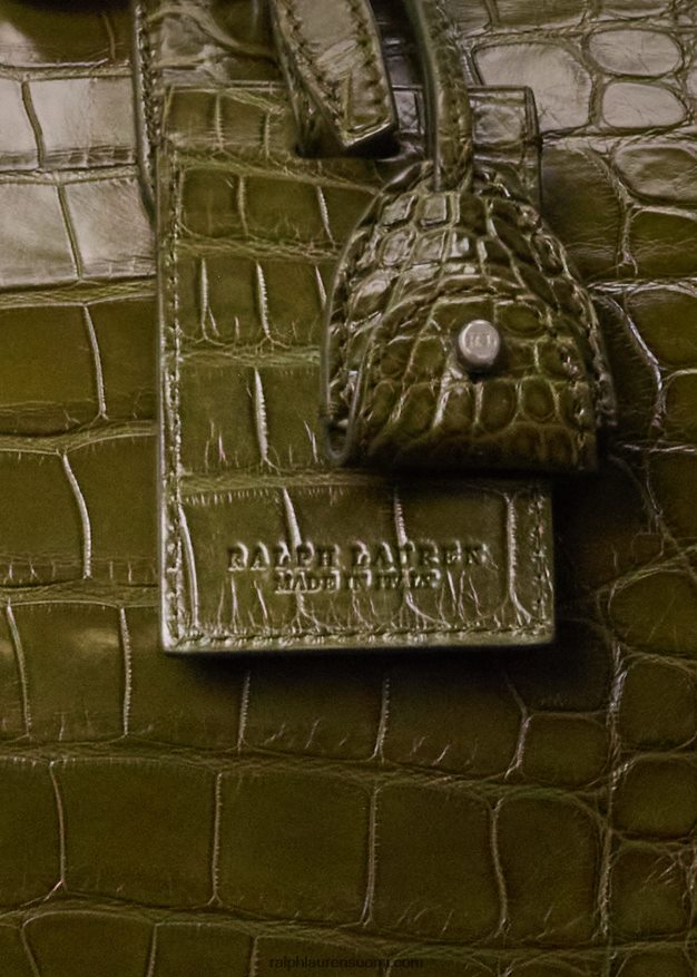 Ralph Lauren miehet alligaattori boston laukku 0Z24ZR9012 loden