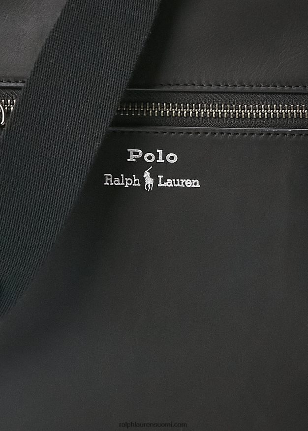 Ralph Lauren miehet nahkainen crossbody laukku 0Z24ZR2568 musta