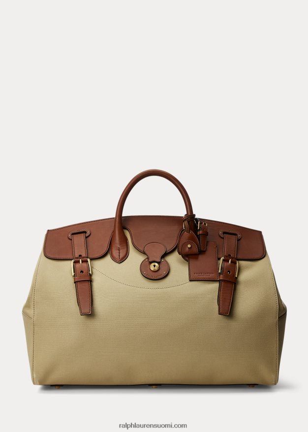 Ralph Lauren miehet nahkaverhoiltu kangaskassi 0Z24ZR8993 kreeta