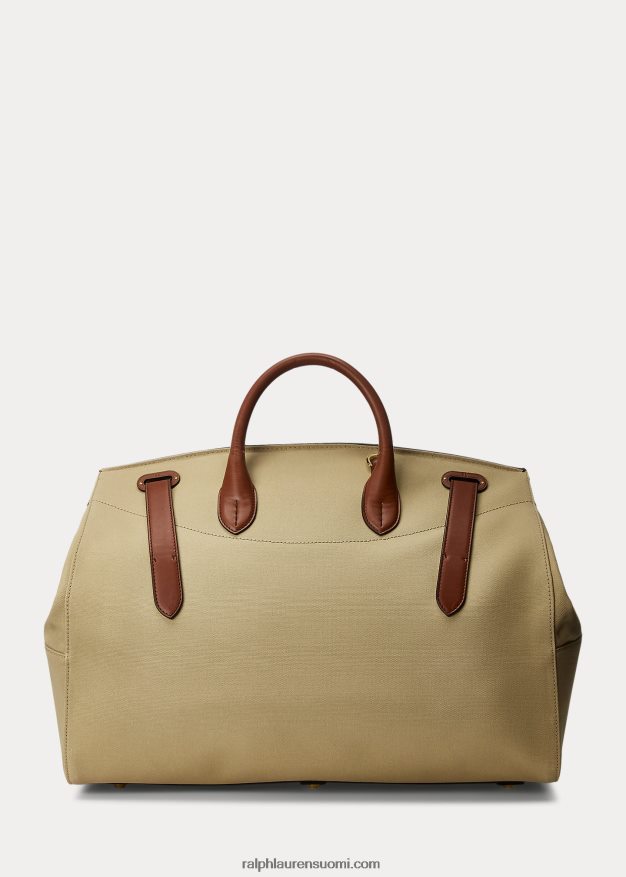 Ralph Lauren miehet nahkaverhoiltu kangaskassi 0Z24ZR8993 kreeta