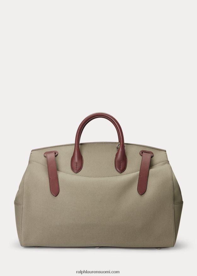 Ralph Lauren miehet nahkaverhoiltu kangaskassi 0Z24ZR9015 rusketus