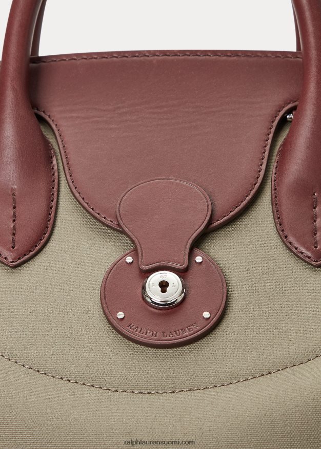 Ralph Lauren miehet nahkaverhoiltu kangaskassi 0Z24ZR9015 rusketus