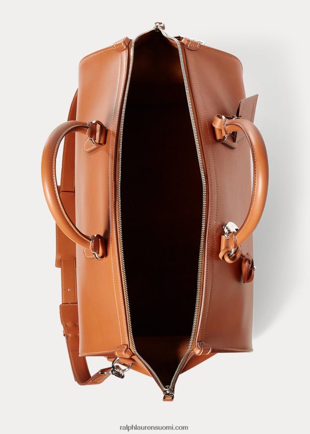 Ralph Lauren miehet satula vasikkanahkainen viikonloppumatka 0Z24ZR9033 rl kultaa