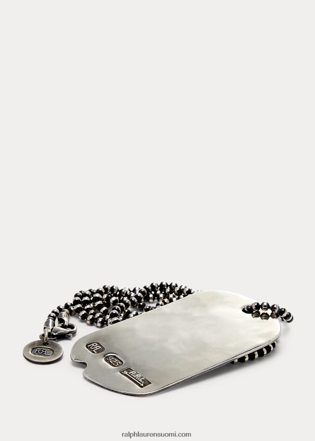 Ralph Lauren miehet hopea koiranmerkki kaulakoru 0Z24ZR8899 hopea