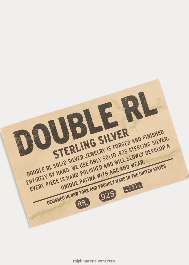 Ralph Lauren miehet käsintehty sterlinghopea sinettisormus 0Z24ZR8888 hopea