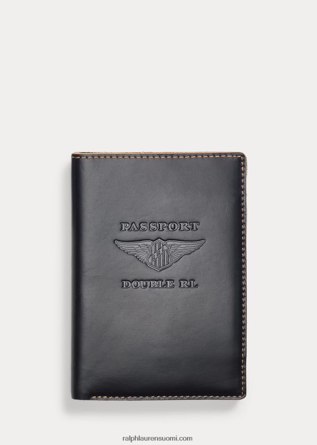 Ralph Lauren miehet nahkainen passipidike 0Z24ZR8870 musta ruskean päälle