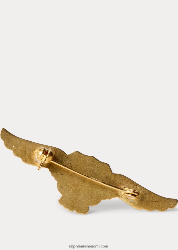 Ralph Lauren miehet siivekäs kilpi emaloitu tappi 0Z24ZR8885 punainen/sininen/hopea